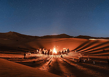 1 noche de caminata en Merzouga